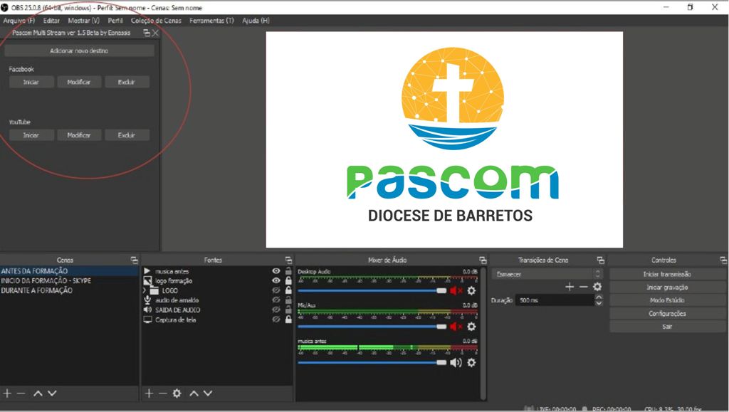 Foto | Agente da Pascom desenvolve plugin para transmissão ao vivo e gratuito em várias redes sociais simultaneamente